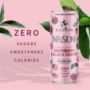 Radnor Infusions Raspberry & Black Cherry Sparkling Water 330ml x 12