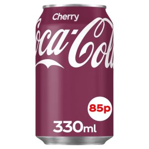 Coca Cola Cherry 330ml x 24 PM85p BBE 30/06/2023