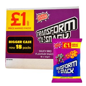 Golden Wonder Transform-A-Snack Saucy BBQ Flavour PMP 56g x 18