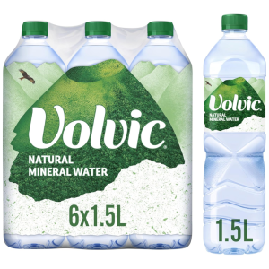 Volvic Still Natural Mineral Water Bottles - Pack of 6 x 1.5L