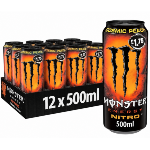 Monster Energy Nitro Cosmic Peach PMP - Pack of 12 x 500ml