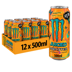 Monster Energy Juiced Khaotic Tropical Orange PMP  – Pack of 12 x  500ml 