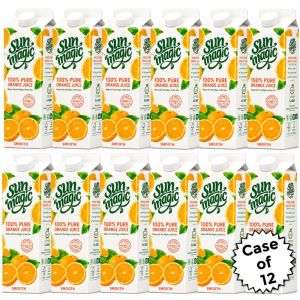 Sun Magic 100% Pure Orange Juice, Pack of 12 x 1L - Family Value Pack