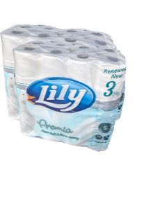 Lily Premia Super Soft & Super Strong 3PLY  Toilet Rolls (64 Rolls)