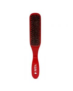 Wholesale Supplier VAIN Wooden Beard & Fade Brush - 100% Boar Bristles in Wood Body - Perfect Fades & Beard Styles RED