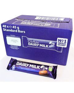 Cadbury Dairy Milk Standard Bars 45g x 48