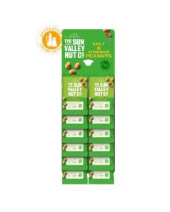 Wholesale Supplier The Sun Valley Salt & Vinegar Peanut Carded 50g x 12 BBE May 2023