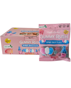 Cheery Chews Gummy Rush Gummy Baby Bottles 12 x 90g Halal, Non-GMO, Made from Natural Fruit Juice, Gluten, Peanut & Fat Free