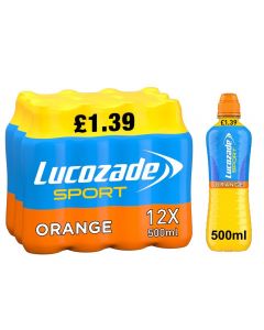 Wholesale Supplier Lucozade Sport Orange 500ml x12 PM£1.39