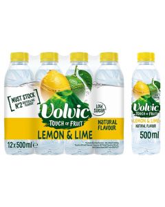Volvic Touch Of Fruit Lemon & Lime 12 x 500ml