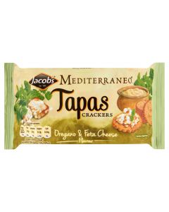 Jacob's Mediterraneo Tapas Crackers Oregano & Feta Cheese 105g x 16 Best Before 30/09/2022