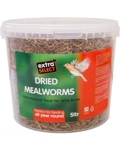 Wholesale Supplier Extra Select Dried Mealworms 5L Best Before 21/01/2023