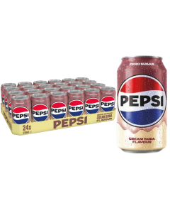 Pepsi Cream Soda Flavour Zero Sugar Can 330ml x 24