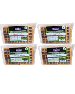 Cabico 32 Filled Waffles(4x8Waffles) Pack of 4 x 272g Hazelnut Flavour Egg Waffles