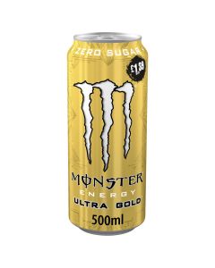 Wholesale Supplier Monster Ultra Gold 500ml x 12 PM£1.39