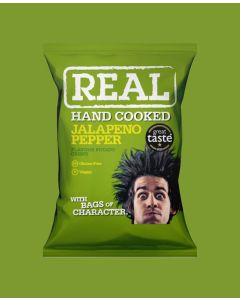 Real Hand Cooked Jalapeno Pepper Potato Crisps 35g x 48