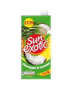 Wholesale Supplier Sun Exotic Pineapple & Coconut 1L x 12 PM£1.19