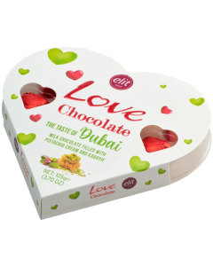 Elit Dubai Love Chocolate 105g Milk Chocolate Filled with Pistachio Cream and Kadayif