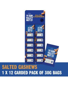 The Sun Valley Salted Cashews Carded 30g x 12