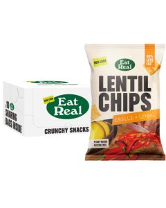 Eat Real Lentil Chilli & Lemon Crisps  95g x 10