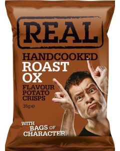 Wholesale Supplier Real Hand Cooked Roast Ox Potato Crisps 35g x 24