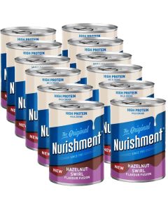 Nurishment Milk Drink Cans,Fusion Hazelnut Swirl Flavour 400g x 12