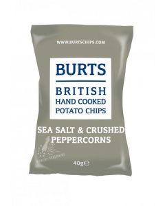 Burts Sea Salt & Crushed Peppercorns Potato Chips 40g x 20