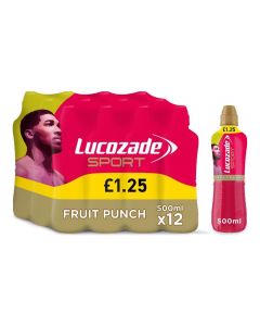 Lucozade Sport Fruit Punch 500ml x 12 PM£1.25 BBE Mar 2023