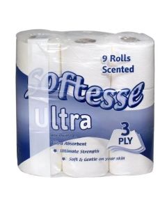 Wholesale Supplier Softesse Ultra Scented 3 PLY Toilet Rolls (5 x9pk) 45 Rolls