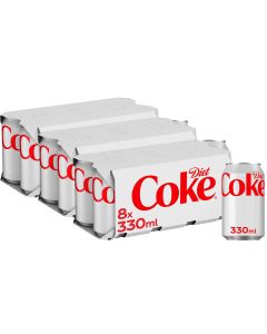 Wholesale Supplier Diet Coke Can (3 x 8pk) 330ml x 24 BBE 30/11/2023