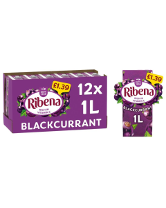 Wholesale Supplier Ribena Blackcurrant 1L x 12 PM£1.39
