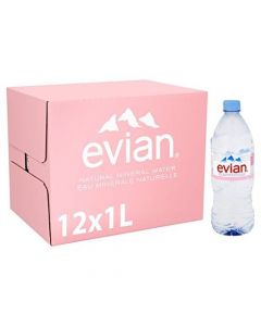 Evian Still Natural Mineral Water 12 x 1L