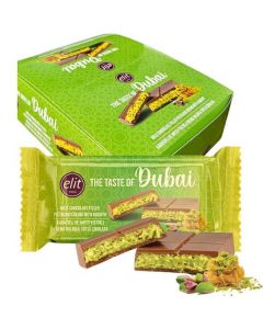 Wholesale Supplier Elit The Taste of Dubai Milk Chocolate Filled Pistachio Cream with Kadayif 90g x 12