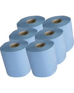 Wholesale Supplier Blue Rolls 2ply Embossed Centre Feed Hygiene 1x6pk