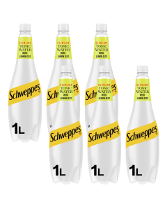 Schweppes Slimline Tonic Water With Lemon Zest 1L x 6 Best Before 31/01/2025