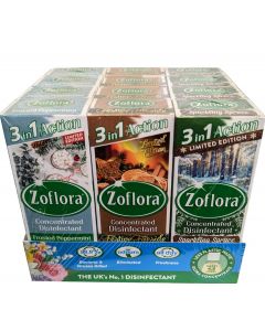 Wholesale Supplier Zoflora Concentrated Disinfectant Winter Mix 3in1 Action 120ml x 12