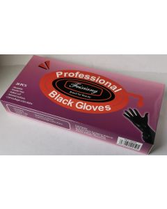 Reusable Professional Black Gloves Powder Free 20pcs - Large