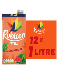 Wholesale Supplier Rubicon Watermelon Still Juice PMP 1L x 12