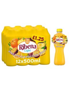 Wholesale Supplier Ribena Light Pineapple and Passion 500ml x 12 PM £1.25