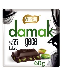 Nestle Damak Gece Dark Chocolate With Pistachio 60g x 6 BBE 31/03/24