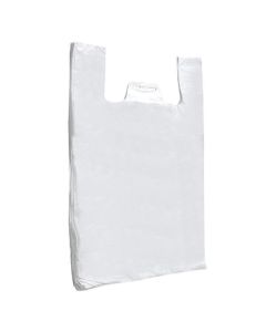 Mynutri White Vest Carrier Bags 11x17x21 Inches x600