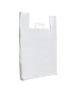 Wholesale Supplier White Vest Carrier Bags 11x17x21 Inches x600