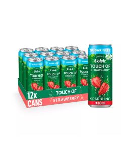 Volvic Touch of Strawberry Sugar Free Sparkling Water 330ml x 12 Best Before 30/04/2025