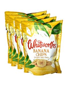 Whitworths Banana Chips 4 Pcs X 175g Best Before OCT 2024