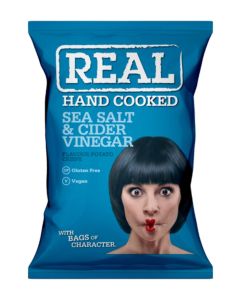 Wholesale Supplier Real Handcooked Sea Salt & Cider Vinegar Crisps 35g x 24