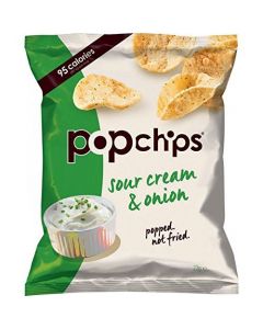 Popchips Sour Cream and Onion Popped Potato Chips 23 g (Pack of 24)