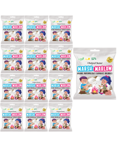 Cheery Chews Marsh & Marlow - Original Marshmallows 150g x 12- NON GMO, Gluten Free, Fat Free, Halal Food