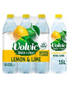 Wholesale Supplier Volvic Touch of Fruit Lemon & Lime 6 x 1.5L