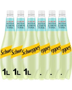 Wholesale Supplier Schweppes Slimline Bitter Lemon 1L x 6 Best Before 30/09/2023