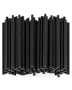 Biozolve Biodegradable Jumbo Paper Straw 200mm X 6mm 250pk - Black